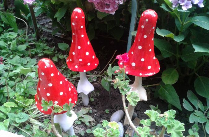 Создайте волшебный мир с помощью садовых грибов