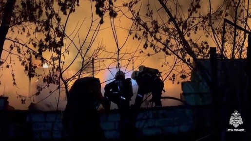 Кадры с места пожара