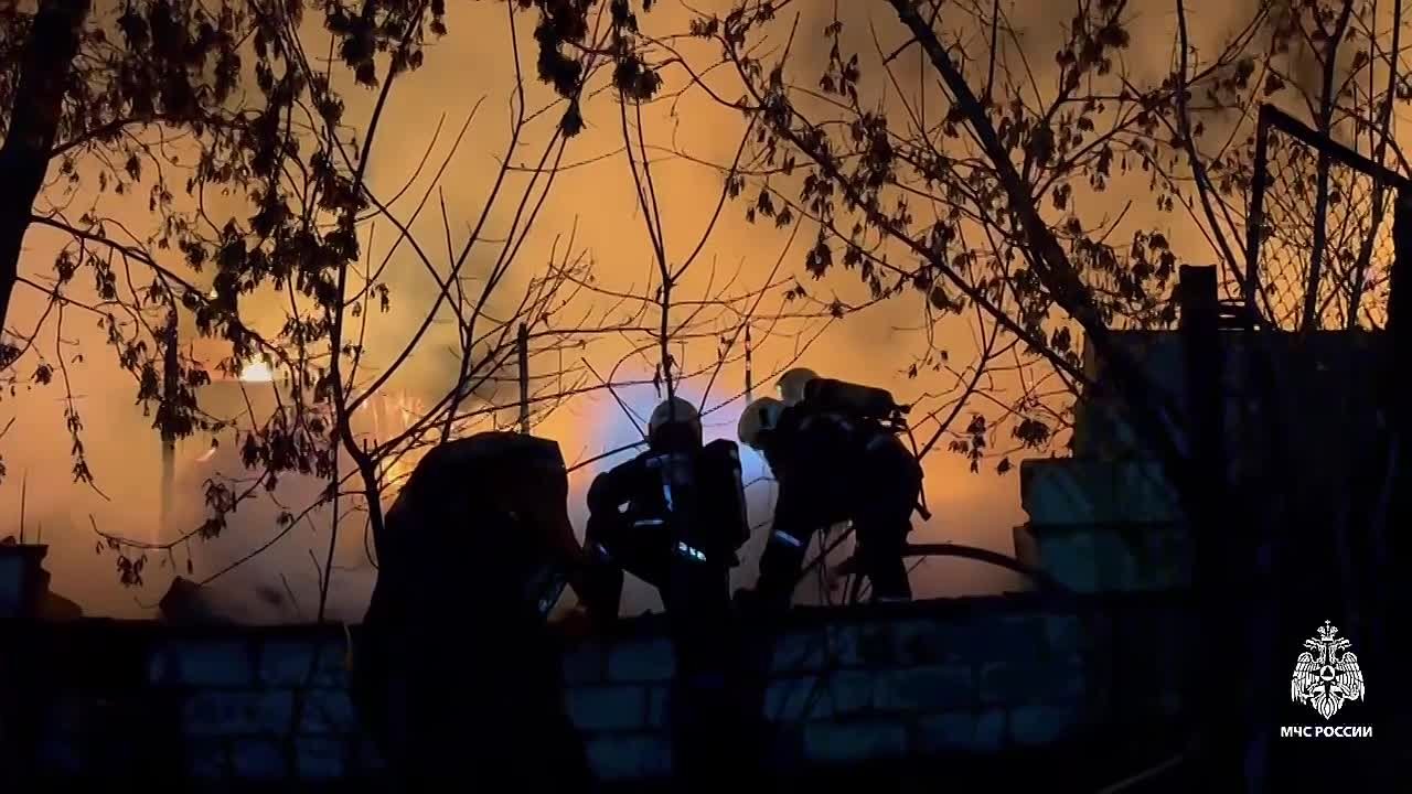 Кадры с места пожара