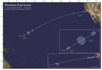США планируют провести испытание межконтинентальной баллистической ракеты