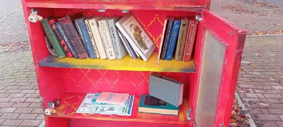 Вандалы сломали шкаф уличной библиотеки в Твери Вандалы сломали шкаф уличной библиотеки в Твери