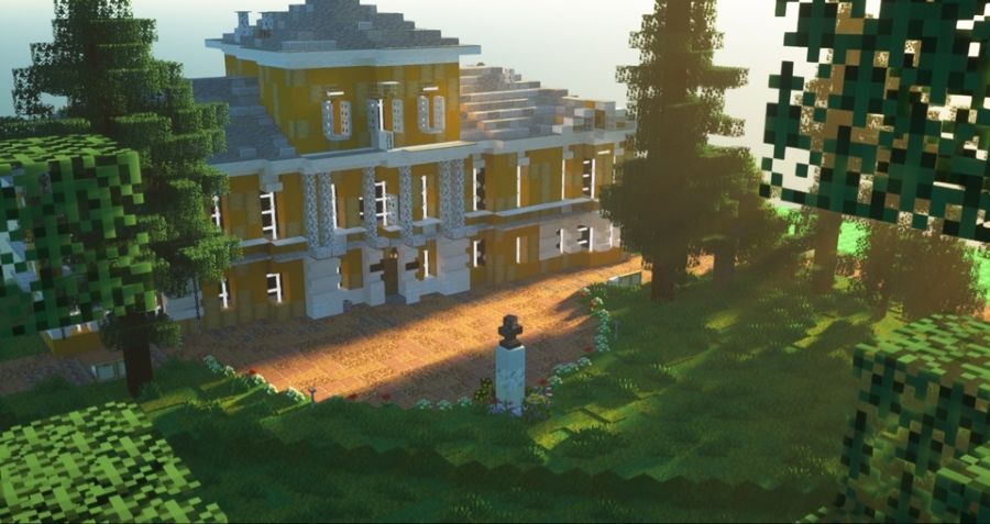 Энтузиасты построили в Minecraft копию музея Пушкина в Берново Энтузиасты построили в Minecraft копию музея Пушкина в Берново
