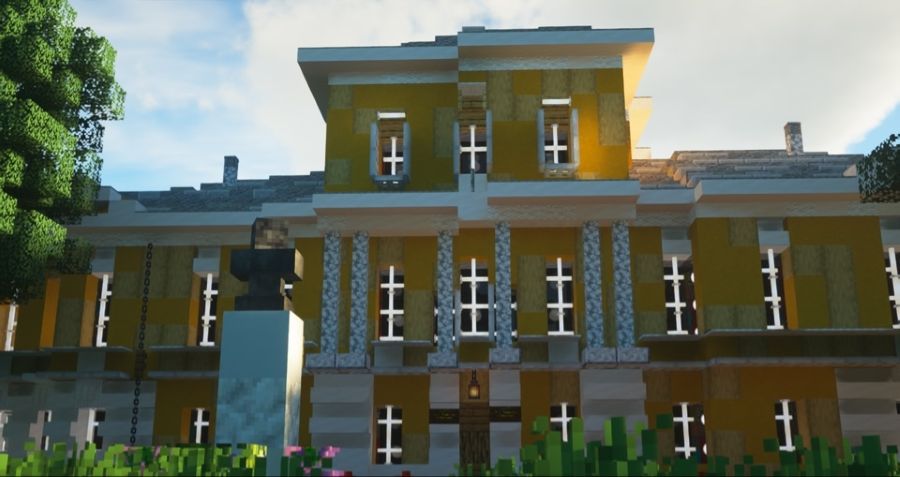 Энтузиасты построили в Minecraft копию музея Пушкина в Берново Энтузиасты построили в Minecraft копию музея Пушкина в Берново