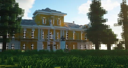Энтузиасты построили в Minecraft копию музея Пушкина в Берново