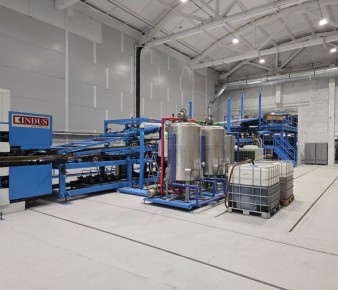 На производственной площадке ООО «Ржевкирпич» запущена новая линия завода строительных конструкций «Стройэлемент» по изготовлению сэндвич-панелей