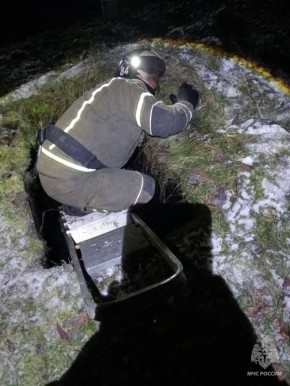 Спасли хвостатого бродягу. Отделение 84 ПСЧ выезжало по адресу: п. Редкино Конаковского МО. На месте выяснилось, что собака провалилась в канализационную яму и самостоятельно выбраться не могла