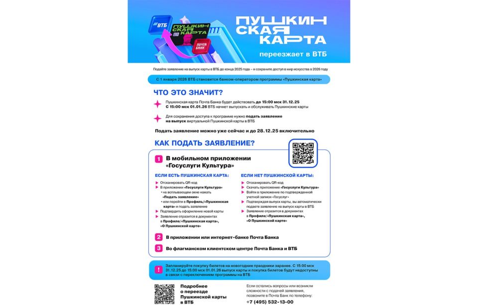 Молодежи Тверской области напоминают о необходимости перевыпуска «Пушкинской карты»
