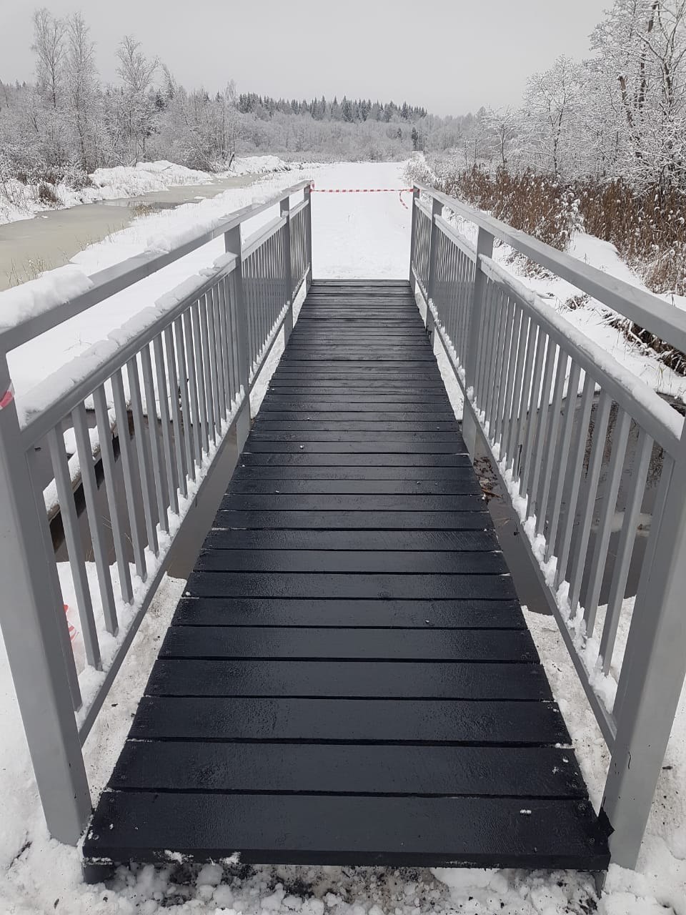 В Тверской области установили новый пешеходный мост В Тверской области установили новый пешеходный мост