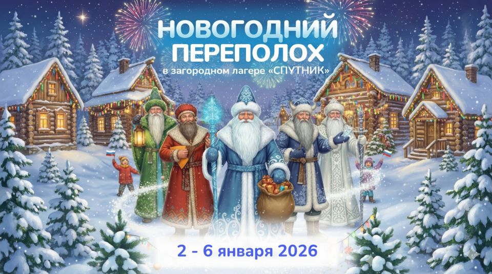 Успейте приобрести путевку на зимнюю программу «Новогодний переполох» в загородный лагерь «Спутник»!