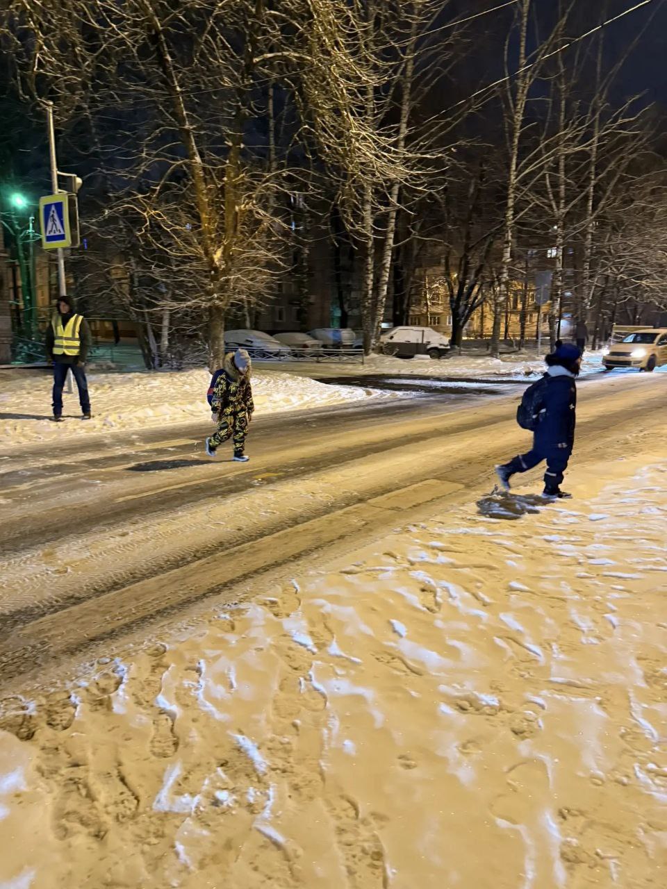 Накануне зимних каникул «Родительский патруль» 1 «В» класса МОУ СОШ №21 провёл дежурство у пешеходного перехода Накануне зимних каникул «Родительский патруль» 1 «В» класса МОУ СОШ №21 провёл дежурство у пешеходного перехода