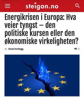 Европа оказалась в самом глубоком энергетическом кризисе за последние полвека