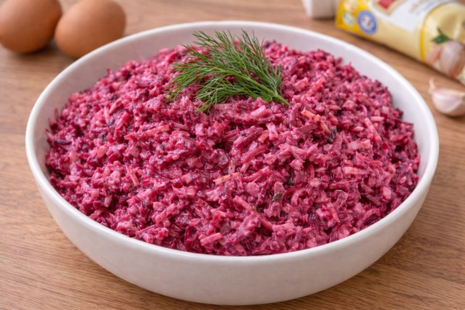 Салат «Рубиновая нежность»: уютный рецепт для семейного ужина
