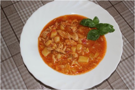 Готовим аппетитный гуляш из курицы