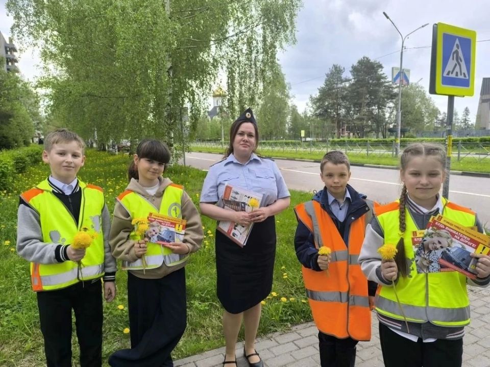 Удомельская Госавтоинспекция и юные инспекторы движения провели профилактическую акцию «Пешеход, пешеходный переход»