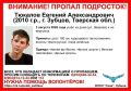 В Тверской области пропал худощавый подросток