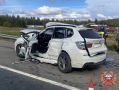 Появились подробности аварии на трассе в Тверской области, где столкнулись BMW и Volvo