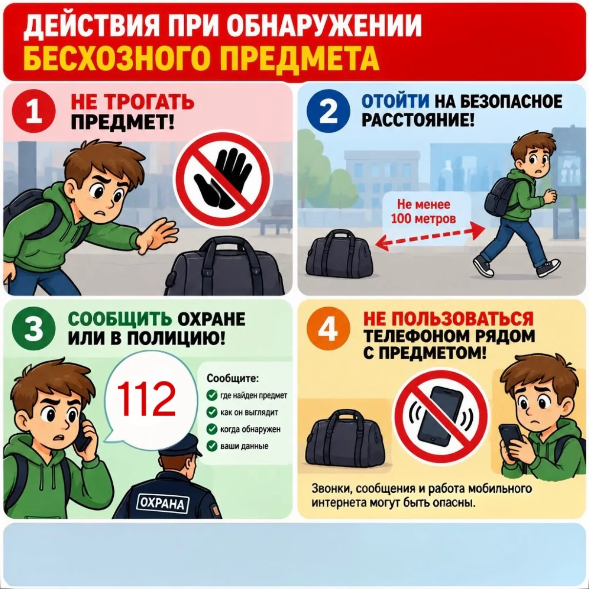 Обнаружил бесхозный предмет? Не приближайся и сообщи специалистам!