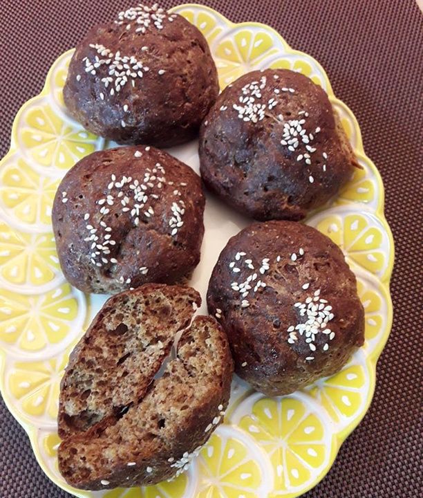 Творожные булочки с ржаной, нутовой и миндальной мукой